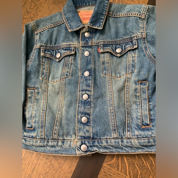 LEVI’S Trucker Denim Classic Snap Jacket Medium Wash Toddler Size 4T EUC - Picture 14 of 16